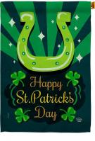 Lucky St. Patrick\'s House Flag