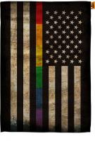 Rainbow Thin Line House Flag