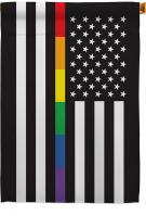 US Rainbow Thin Line House Flag
