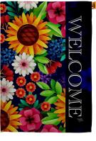 Flower Blooming Welcome House Flag