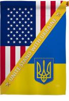 US Support Ukraine House Flag