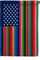 Mexican Serape Blanket Burlap House Flag