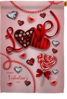 Sweet Love Valentine House Flag