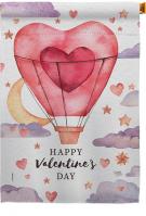 Valentine\'s Day Balloon House Flag