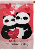 Panda With Love House Flag