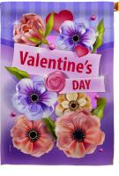 Valentines Floral House Flag