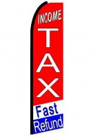 Income Tax Fast Refund Feather Flag 3\' x 11.5\'