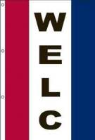 Welcome Vertical Message Panel, High Wind US Made 3\' x 10\'