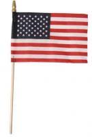 US Made US Stick Cotton Flag 12\