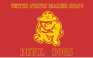 Marine Bull Dogs Screen Print Flag 3x5