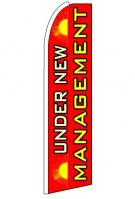 Under New Management Red Feather Flag 3\' x 11.5\'