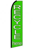 Recycle Here Feather Flag 3\' x 11.5\'