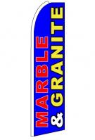 Marble & Granite Blue Feather Flag 3\' x 11.5\'