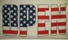 Open Red White Blue USA Message Flag
