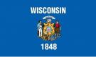 4\' x 6\' Wisconsin State High Wind, US Made Flag