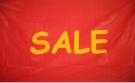 Sale Red Yellow Small Letters Message Flag