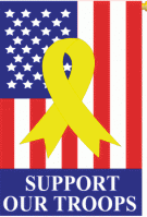 applique Support Our Troops House Flag