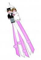 Wedding Applique Windsock 12\