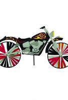 Flames Motorcycle Applique Windwheel 20\
