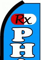 Pharmacy Feather Flag 2.5' x 11.5'