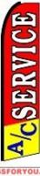 AC Service (Sideways, Black Sleeve) Feather Flag 2.5' x 11.5'