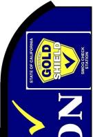 Gold Shield Feather Flag 2.5\' x 11.5\'