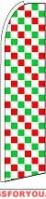Checkered (Mexico) Feather Flag 2.5' x 11.5'