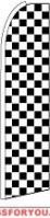 Checkered (Black & White) Feather Flag 2.5' x 11.5'
