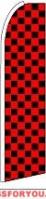 Checkered (Black & Red) Feather Flag 2.5' x 11.5'