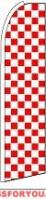 Checkered (Red & White) Feather Flag 2.5' x 11.5'