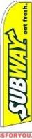 Subway (Sideways) Feather Flag 2.5\' x 11.5\'