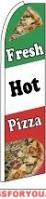 Fresh Hot Pizza (V2) Feather Flag 2.5' x 11.5'