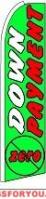 Zero Down Payment Feather Flag 2.5' x 11.5'