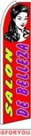 Salon De Belleza (Sideways) Feather Flag 2.5' x 11.5'