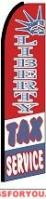 Liberty Tax Service (Black Sleeve) Feather Flag 2.5' x 11.5'
