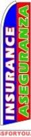 Insurance / Aseguranza (Sideways) Feather Flag 2.5' x 11.5'