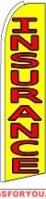 Insurance (Yellow & Red)  Feather Flag 2.5' x 11.5'