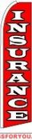 Insurance (Red ad White) Feather Flag 2.5' x 11.5'