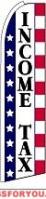 Income Tax (Patriotic) Feather Flag 2.5' x 11.5'
