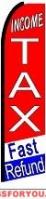 Income Tax Fast Refund Feather Flag 2.5' x 11.5'
