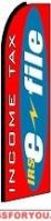 Income Tax E File Feather Flag 2.5' x 11.5'