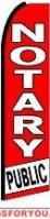 Notary Public Feather Flag 2.5' x 11.5'