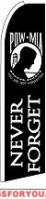POW MIA Feather Flag 2.5' x 11.5'