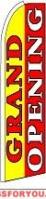 Grand Opening (Yellow & Red, Sideways) Feather Flag 2.5' x 11.5'