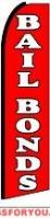 Bail Bonds Feather Flag 2.5' x 11.5'
