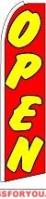 Open (Red & Yellow) Feather Flag 2.5\' x 11.5\'