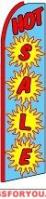 Hot Sale (Red Sleeve) Feather Flag 2.5' x 11.5'