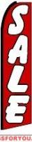Sale (Red, Black Sleeve) Feather Flag 2.5' x 11.5'
