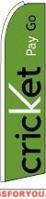 Cricket Pay Go Feather Flag 2.5\' x 11.5\'