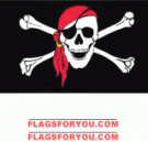 Skull Red Scarf flag